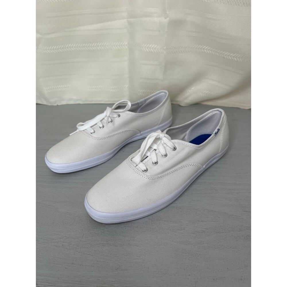 Keds Champion Canvas Lace Up Sneakers White Womens Size 8.5 - Picture 10 of 16